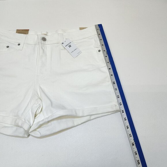 Levi's Mid-Length Mid Rise Shorts Size 32 Cuffed Slim Through Hip Original Style - Picture 11 of 11